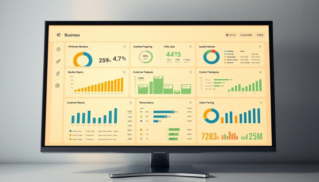 Indicadores de desempenho, relatórios de sustentabilidade, feedback do cliente