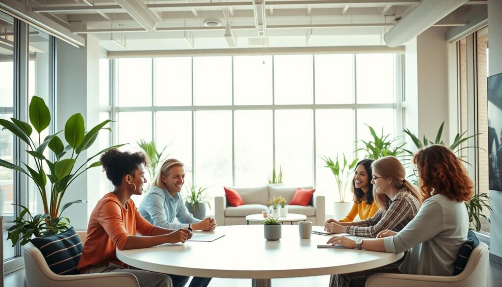 ambiente de trabalho positivo