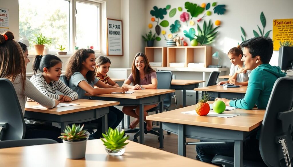 autocuidado e ambiente seguro de aprendizado