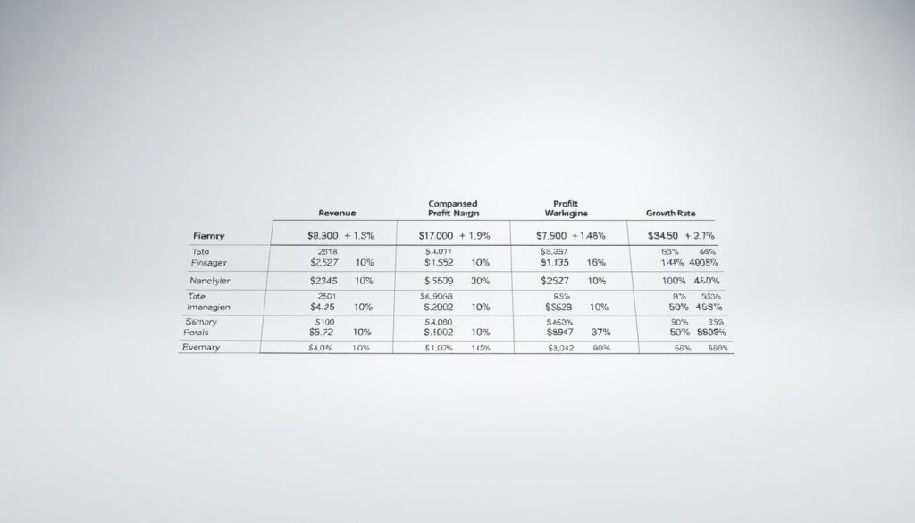 comparação com o mercado