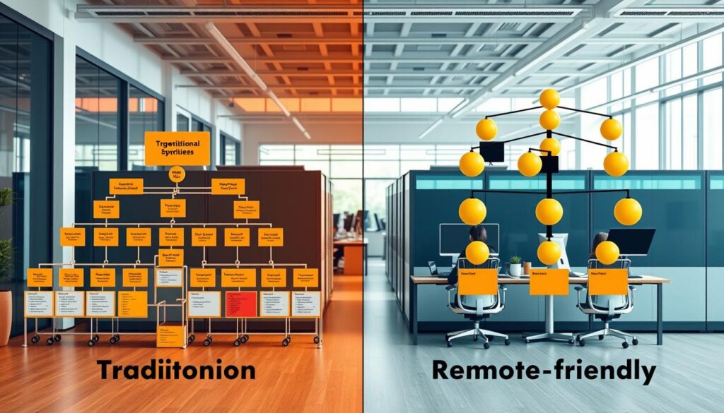 diferenças entre estruturas organizacionais